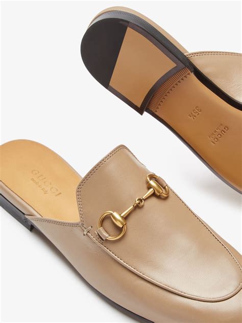 tan gucci mules|princetown gucci mules.